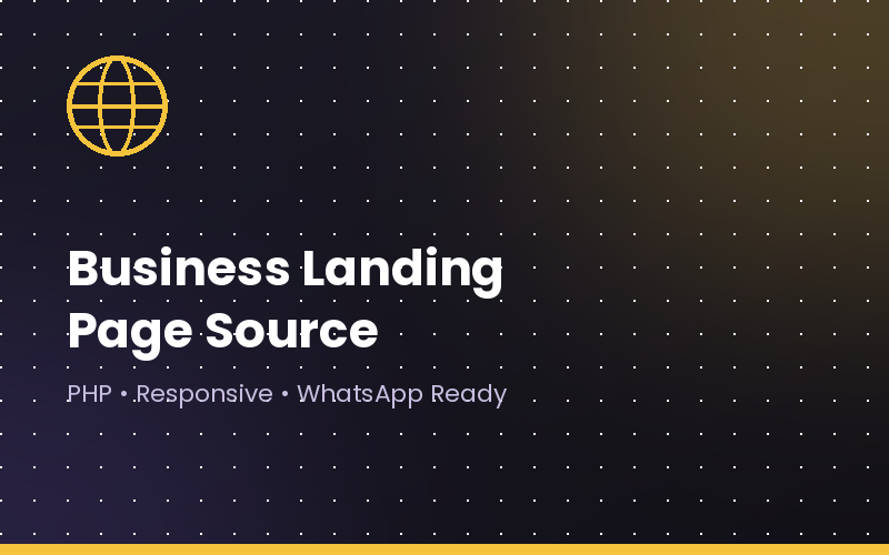 Business Landing Page Source Code